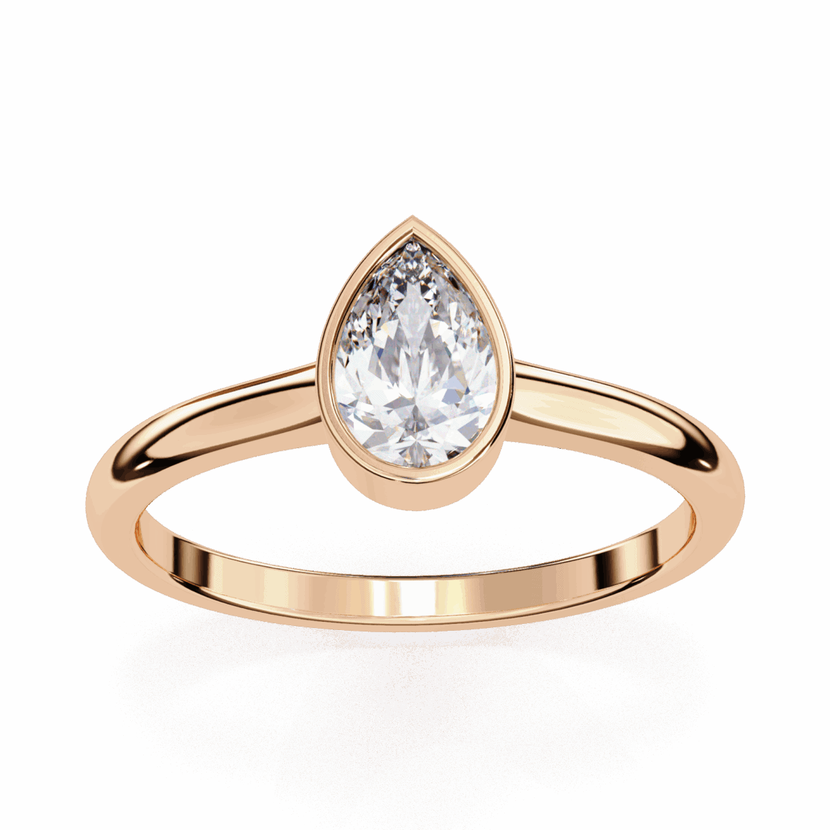 0.5 Carat Pear Cut Minimalist Solitaire Engagement Ring  Image 12