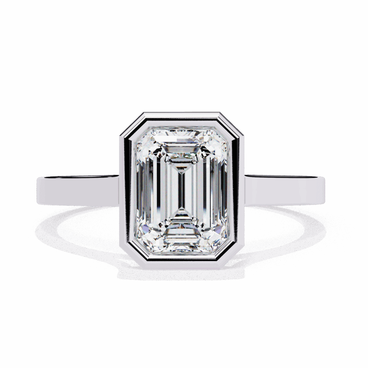 1.25 Carat Emerald Cut Minimalist Solitaire Engagement Ring  Image 1