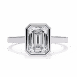 1.25 Carat Emerald Cut Minimalist Solitaire Engagement Ring