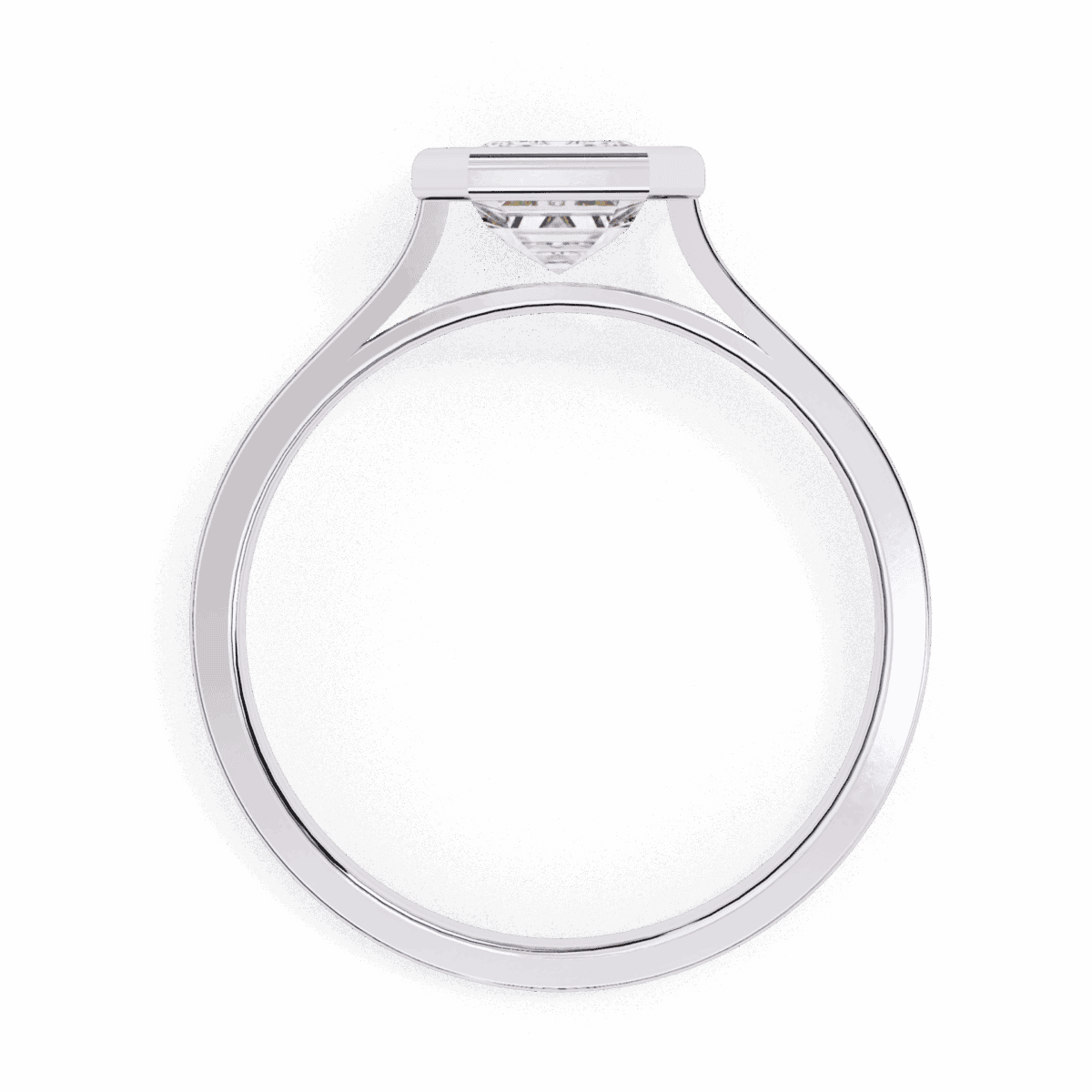 1.25 Carat Emerald Cut Minimalist Solitaire Engagement Ring  Image 3