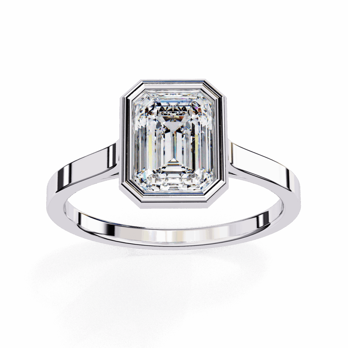 1.25 Carat Emerald Cut Minimalist Solitaire Engagement Ring  Image 4