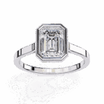 1.25 Carat Emerald Cut Minimalist Solitaire Engagement Ring - Image 4