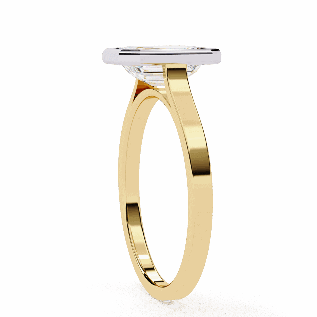 1.25 Carat Emerald Cut Minimalist Solitaire Engagement Ring  Image 6