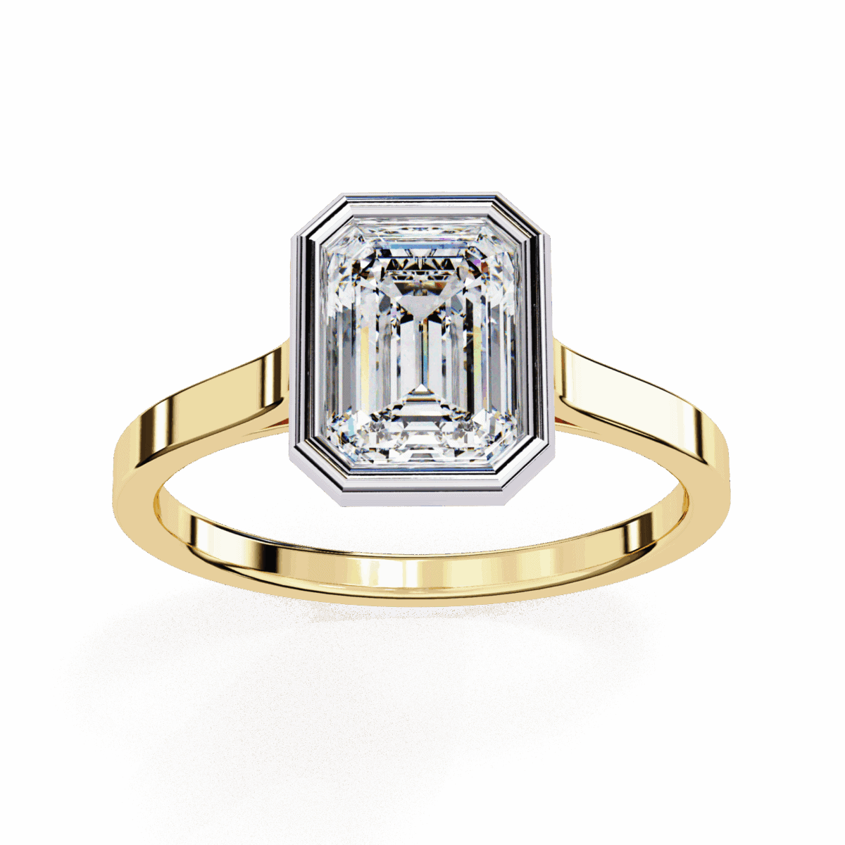 1.25 Carat Emerald Cut Minimalist Solitaire Engagement Ring  Image 8