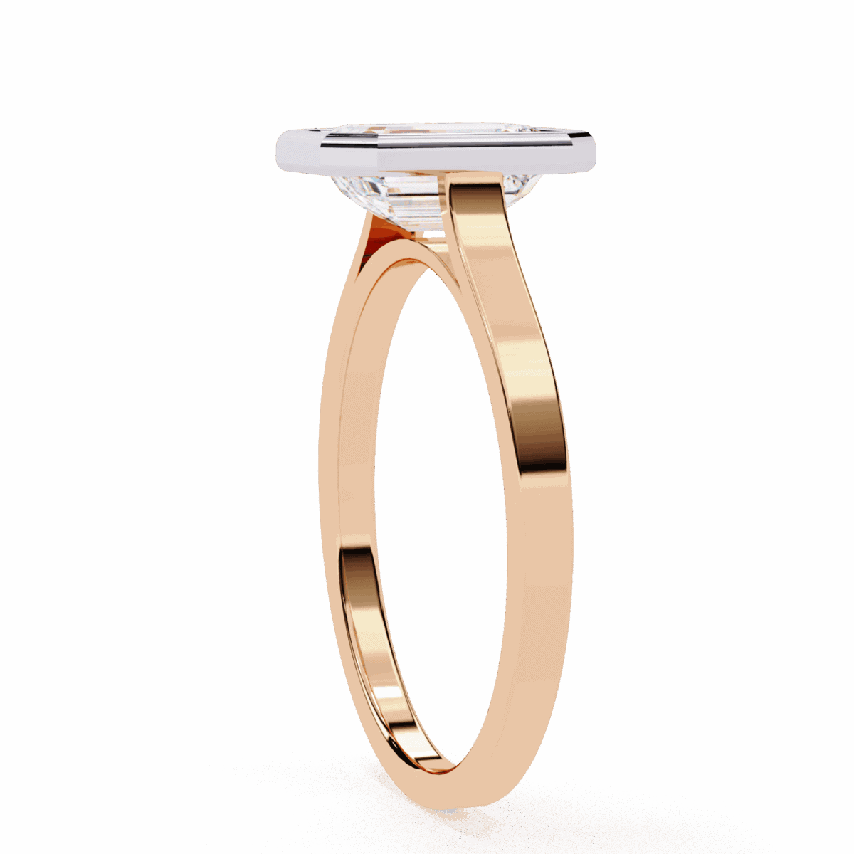 1.25 Carat Emerald Cut Minimalist Solitaire Engagement Ring  Image 10