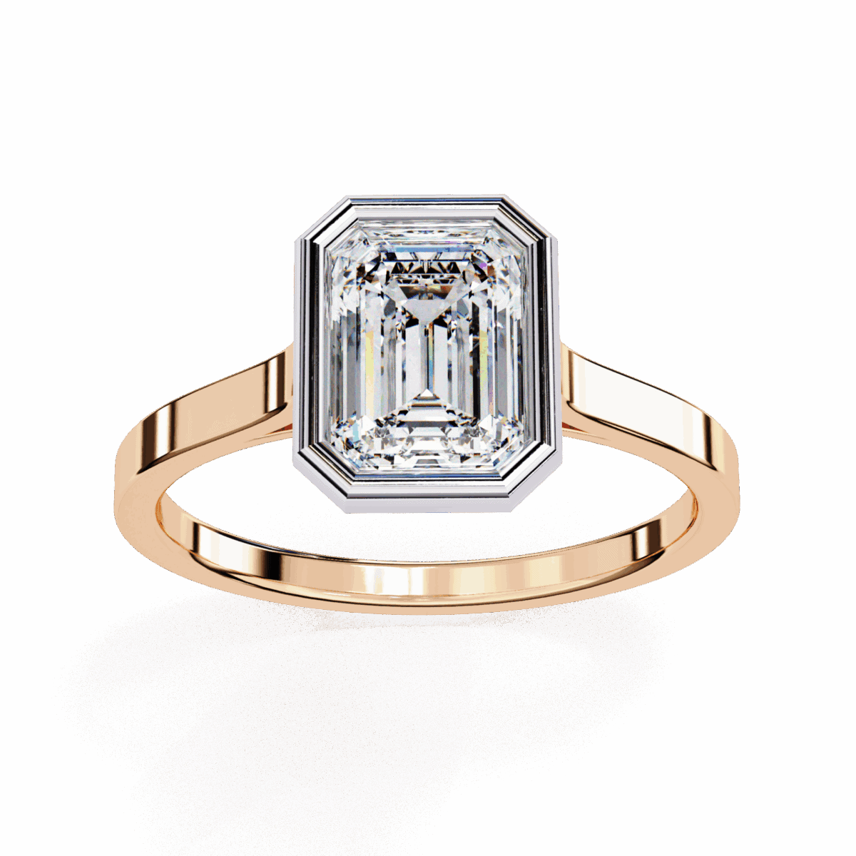 1.25 Carat Emerald Cut Minimalist Solitaire Engagement Ring  Image 12