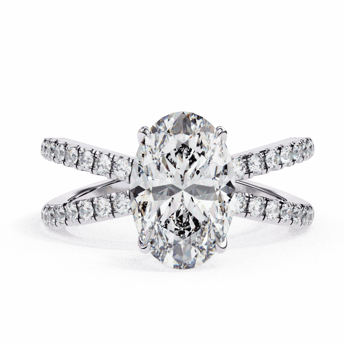 1.5 Carat Oval Cut Eternal Spark Solitaire Ring  Image 1
