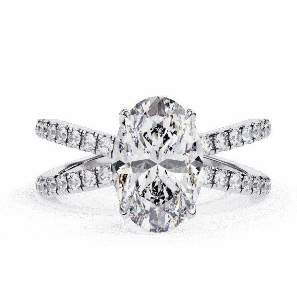 1.5 Carat Oval Cut Eternal Spark Solitaire Ring