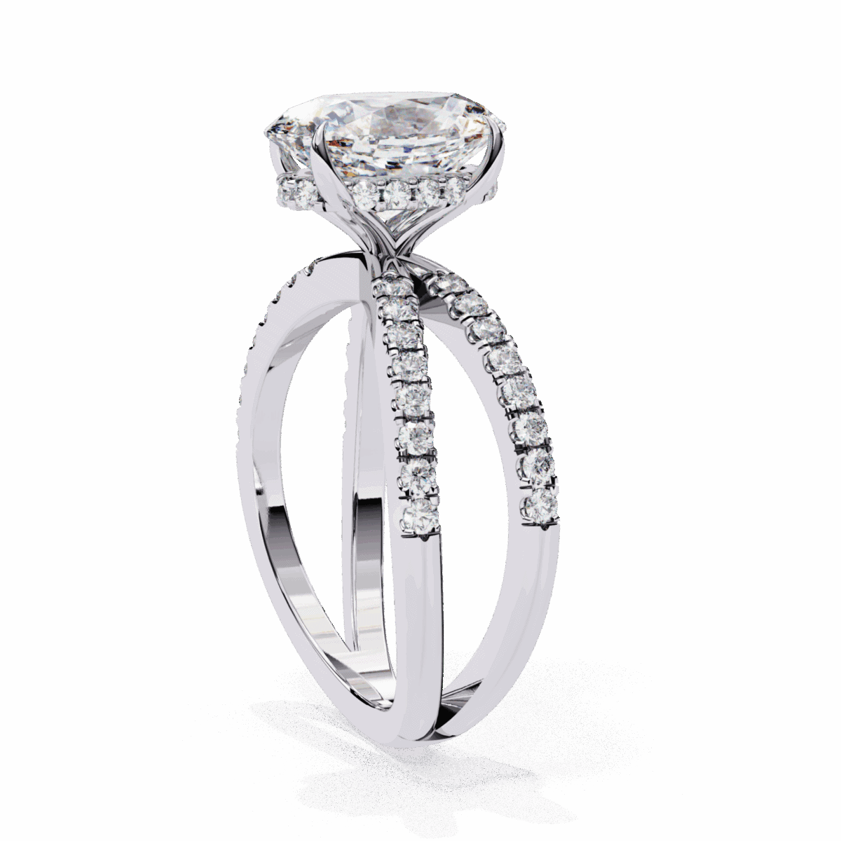 1.5 Carat Oval Cut Eternal Spark Solitaire Ring  Image 2