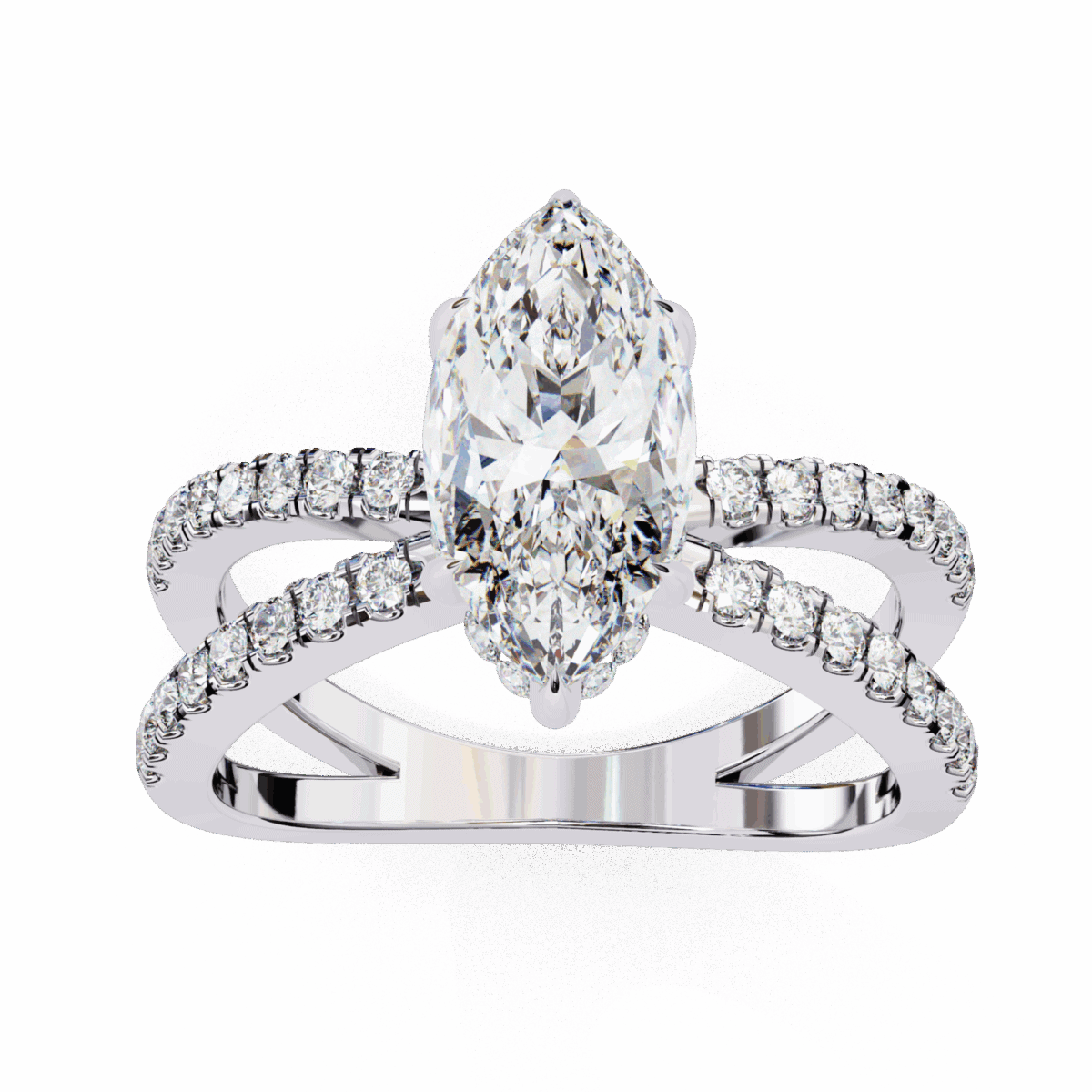 1.75 Carat Marquise Cut Eternal Spark Solitaire Ring  Image 4