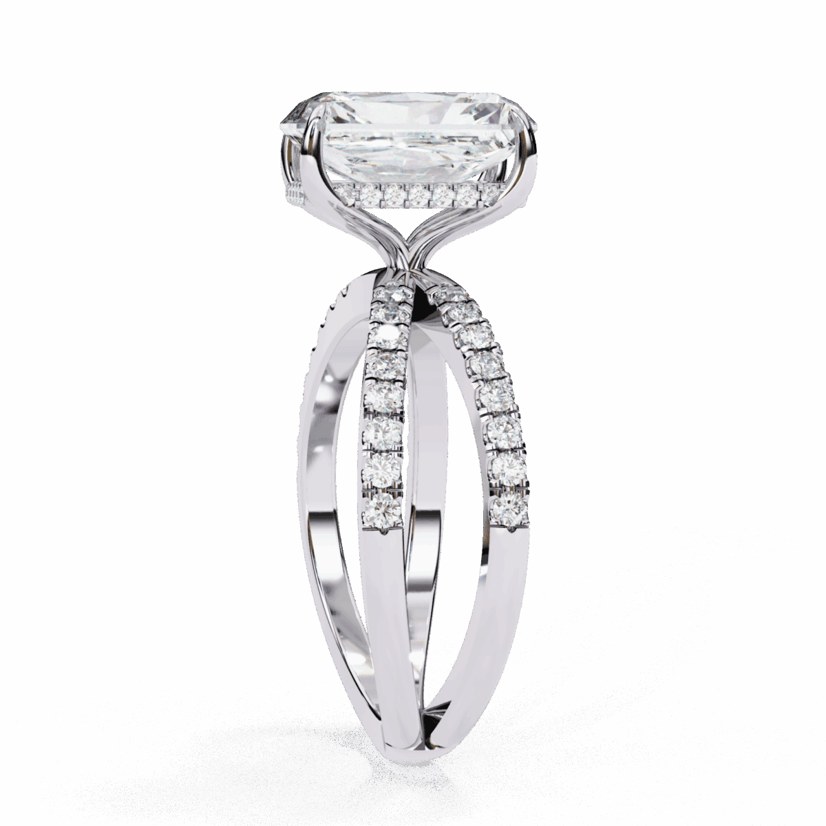 3 Carat Emerald Cut Eternal Spark Solitaire Ring  Image 2