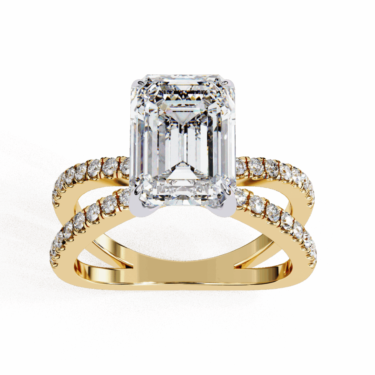 3 Carat Emerald Cut Eternal Spark Solitaire Ring  Image 8