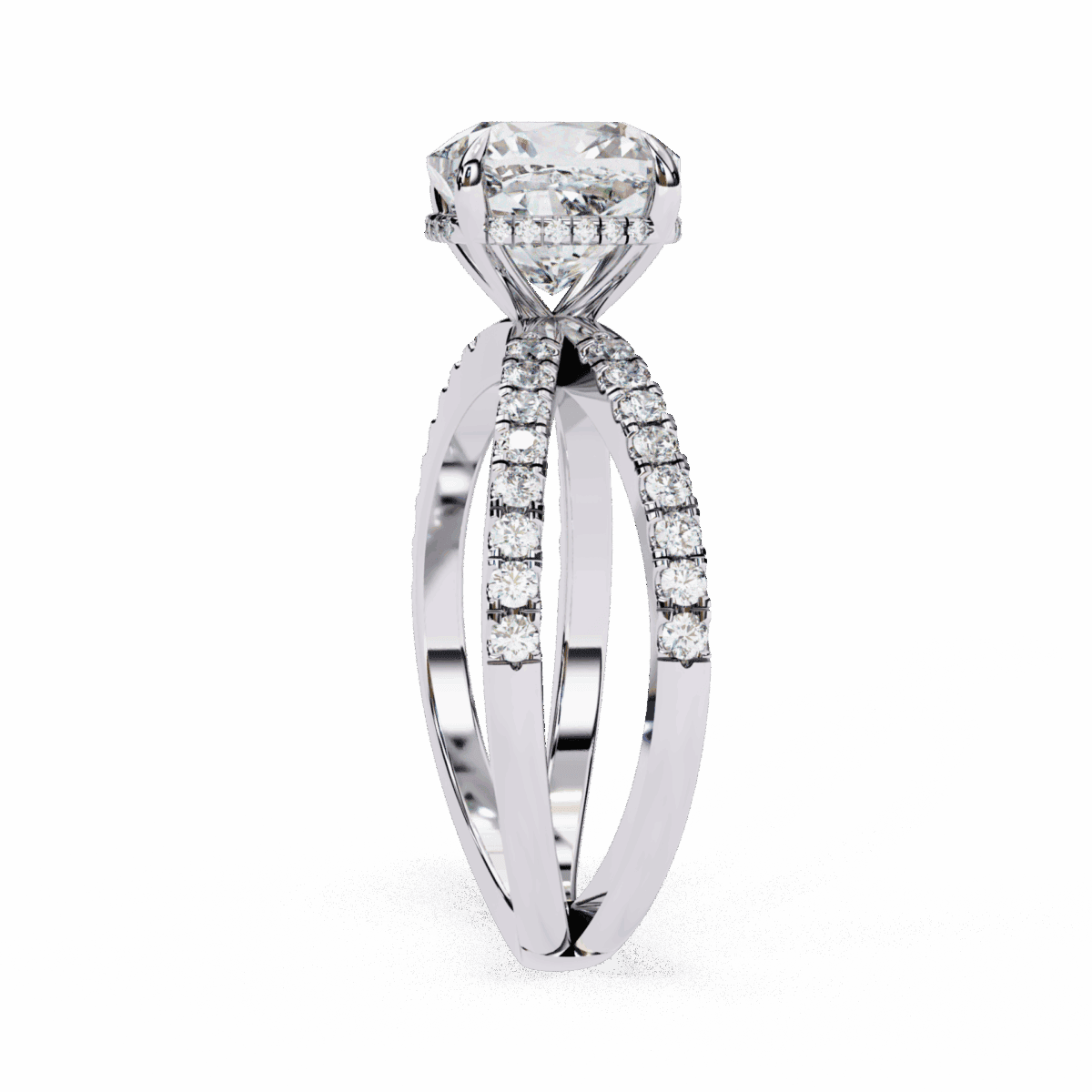 2.5 Carat Cushion Cut Eternal Spark Solitaire Ring  Image 2