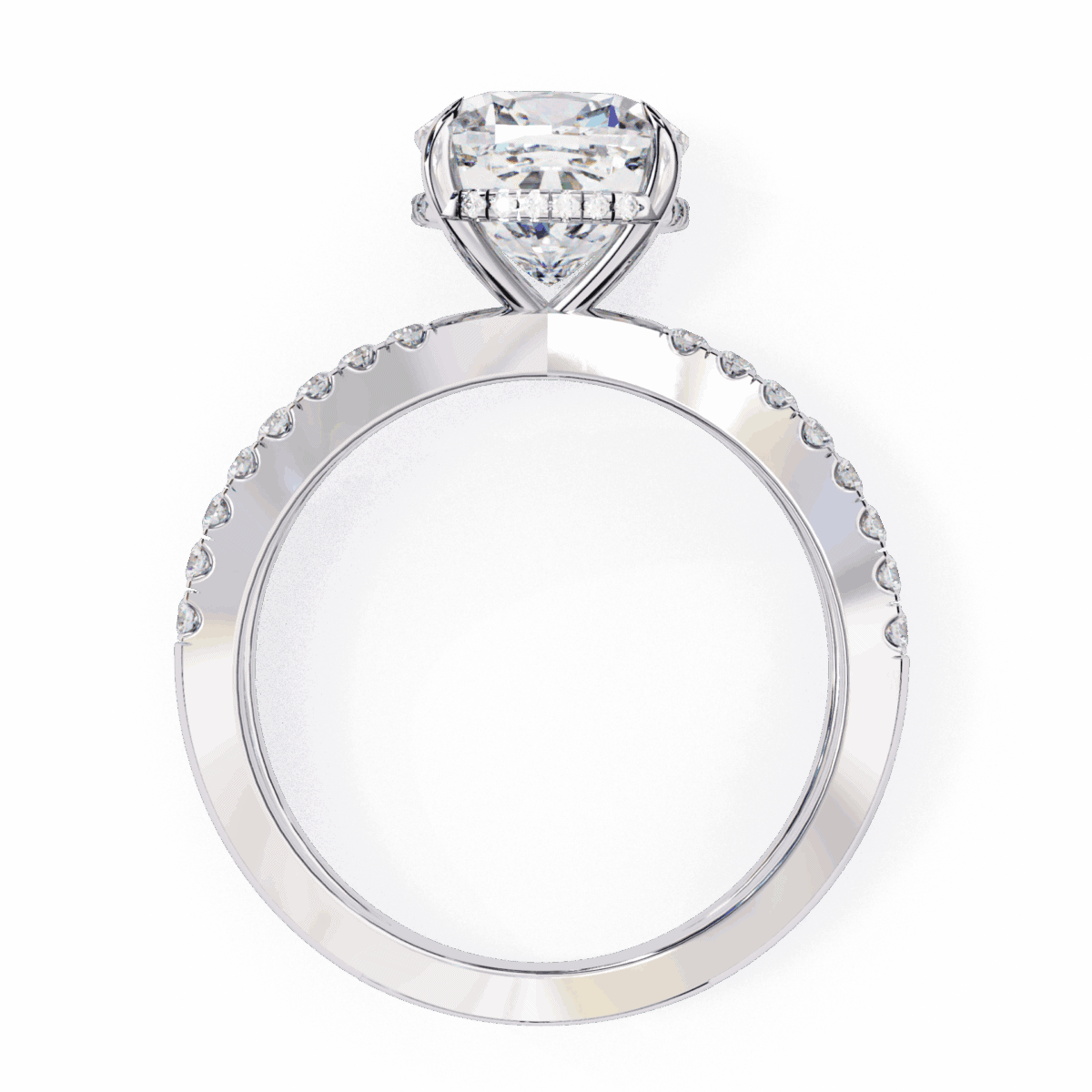 2.5 Carat Cushion Cut Eternal Spark Solitaire Ring  Image 3