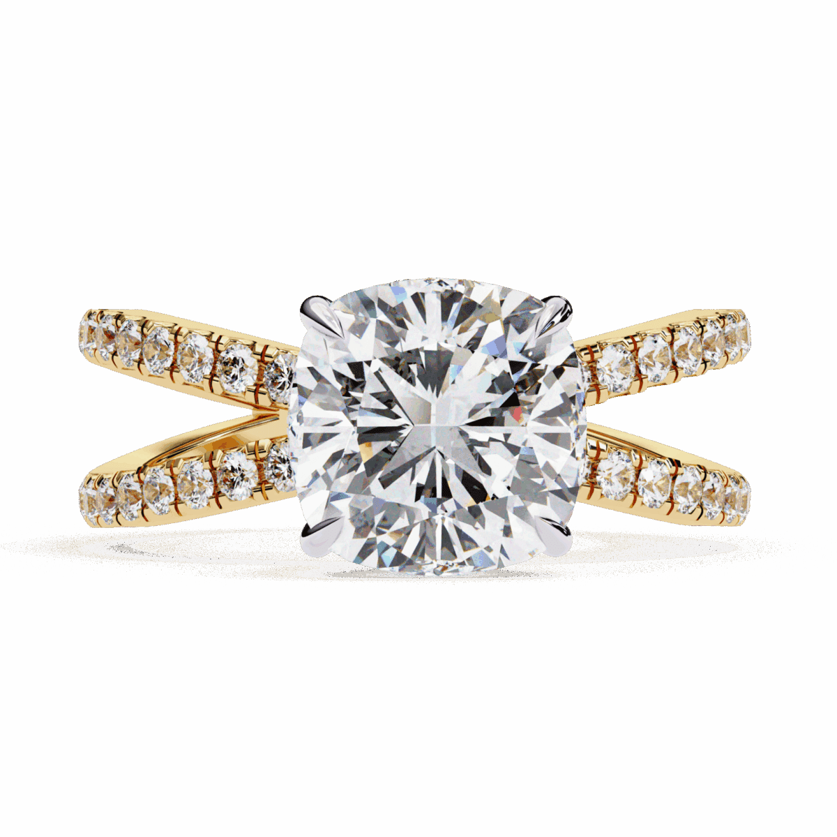 2.5 Carat Cushion Cut Eternal Spark Solitaire Ring  Image 5