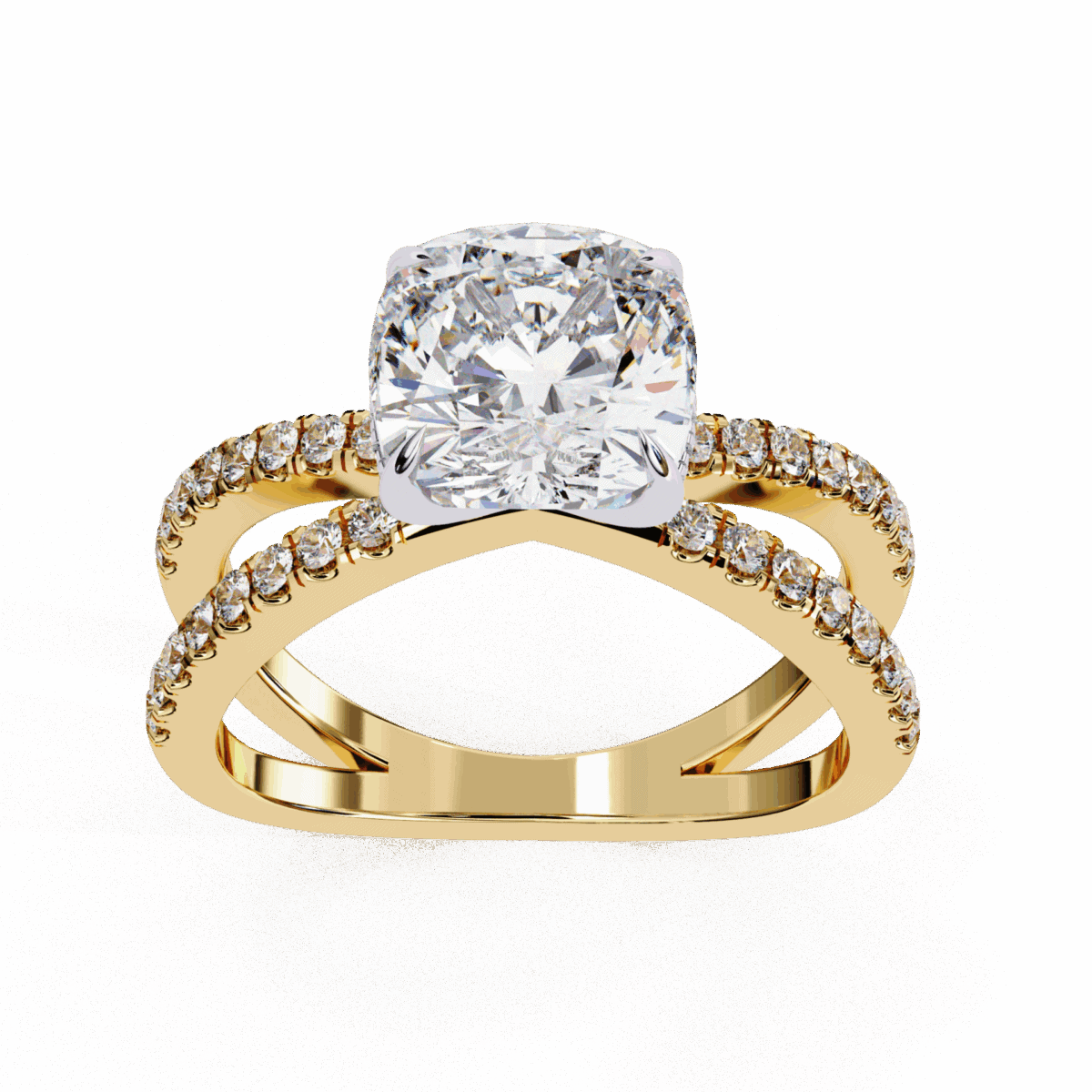 2.5 Carat Cushion Cut Eternal Spark Solitaire Ring  Image 8