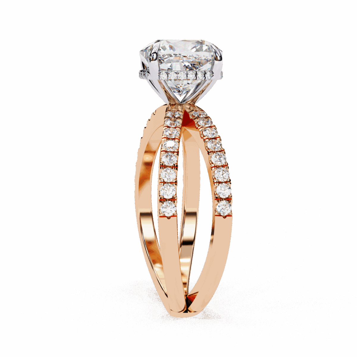 2.5 Carat Cushion Cut Eternal Spark Solitaire Ring  Image 9