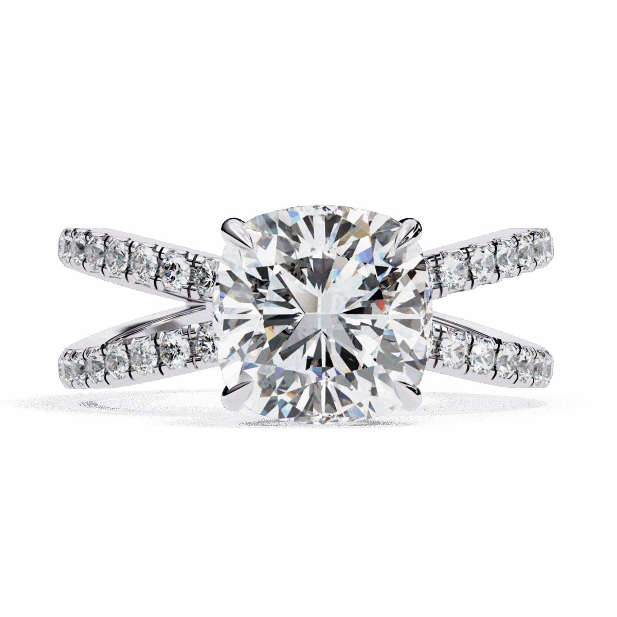 3 Carat Cushion Cut Endless Promise Solitaire Ring  Image 1