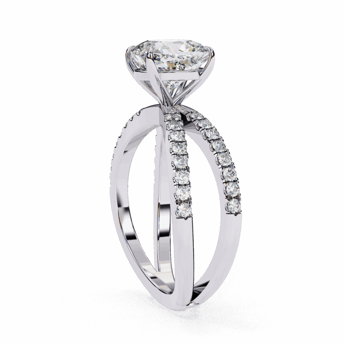 3 Carat Cushion Cut Endless Promise Solitaire Ring  Image 2