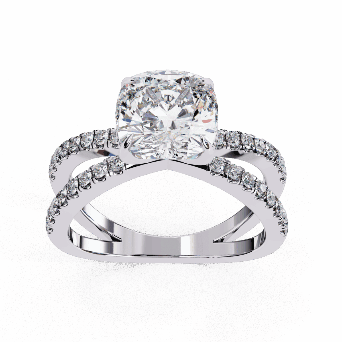 3 Carat Cushion Cut Endless Promise Solitaire Ring  Image 4