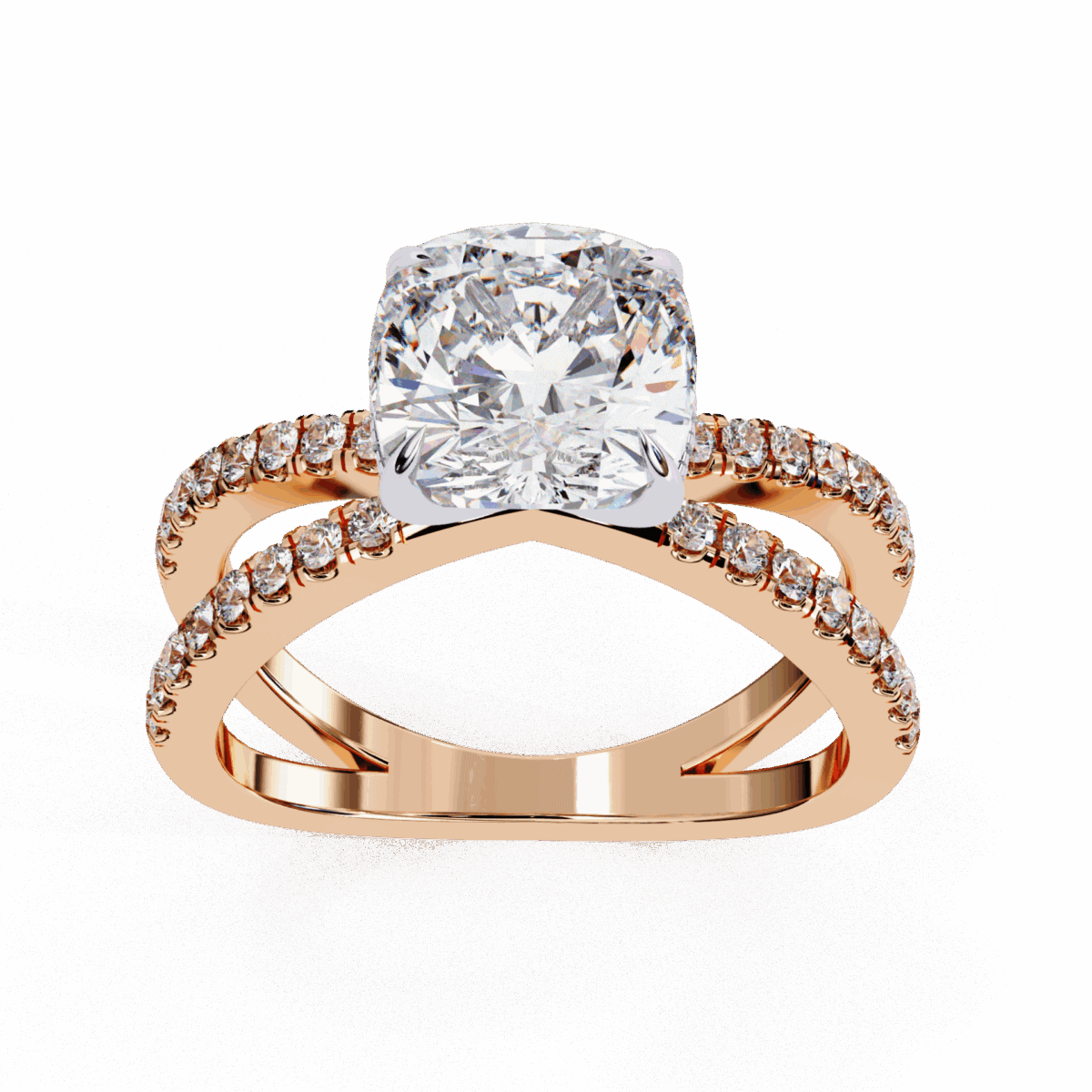 3 Carat Cushion Cut Endless Promise Solitaire Ring  Image 11