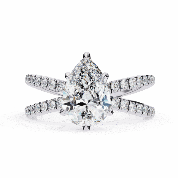 1.75 Carat Pear Cut Endless Promise Solitaire Ring