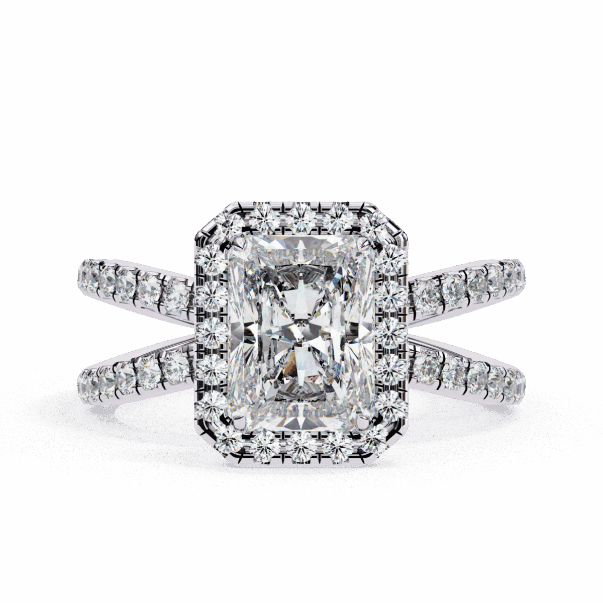 2.5 Carat Radiant Cut Signature Solitaire Ring  Image 1