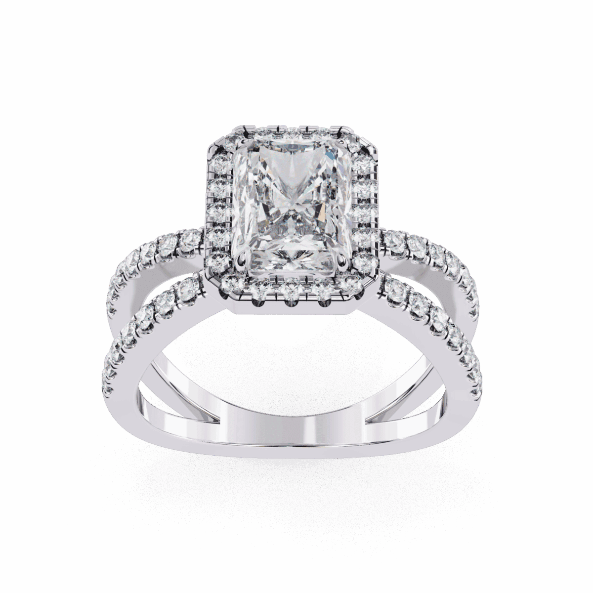 2.5 Carat Radiant Cut Signature Solitaire Ring  Image 4