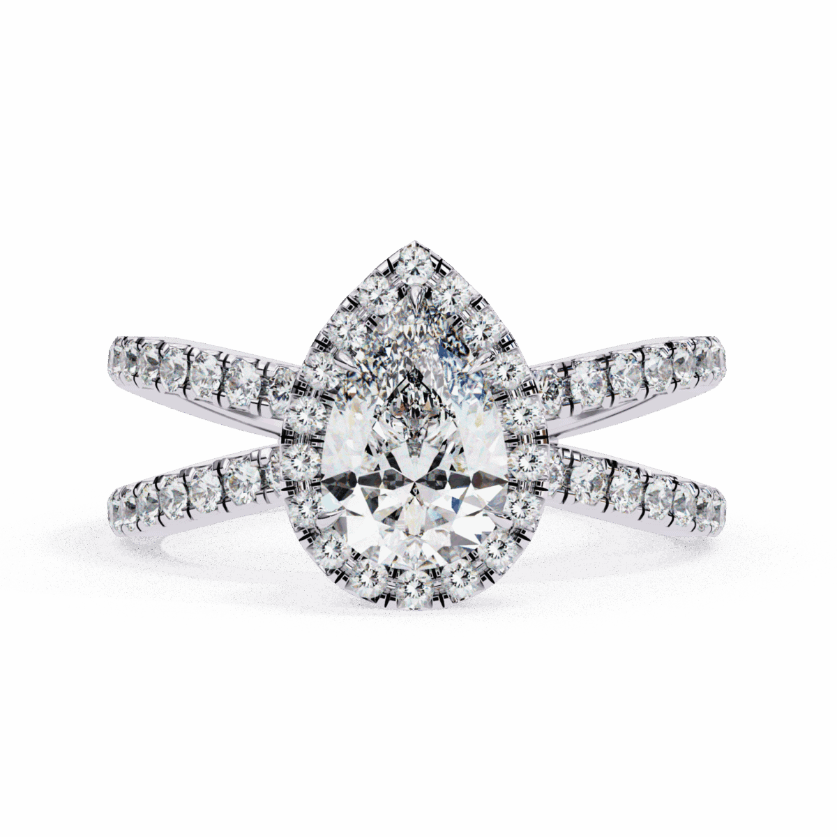 1.75 Carat Pear Cut Signature Solitaire Ring  Image 1