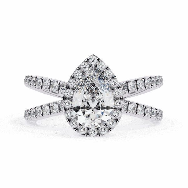 1.75 Carat Pear Cut Signature Solitaire Ring