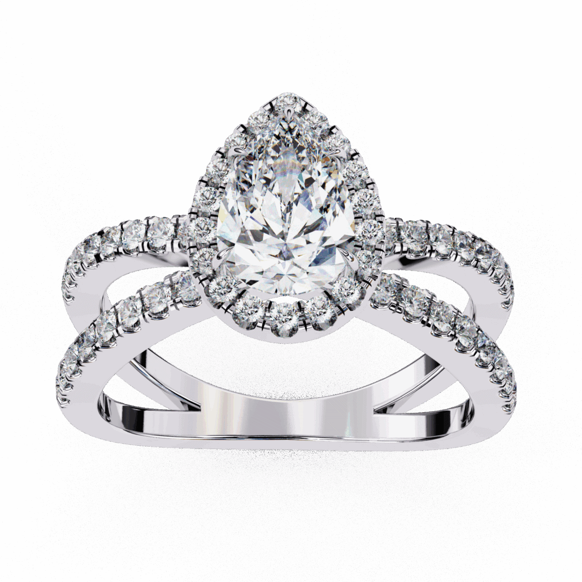 1.75 Carat Pear Cut Signature Solitaire Ring  Image 4