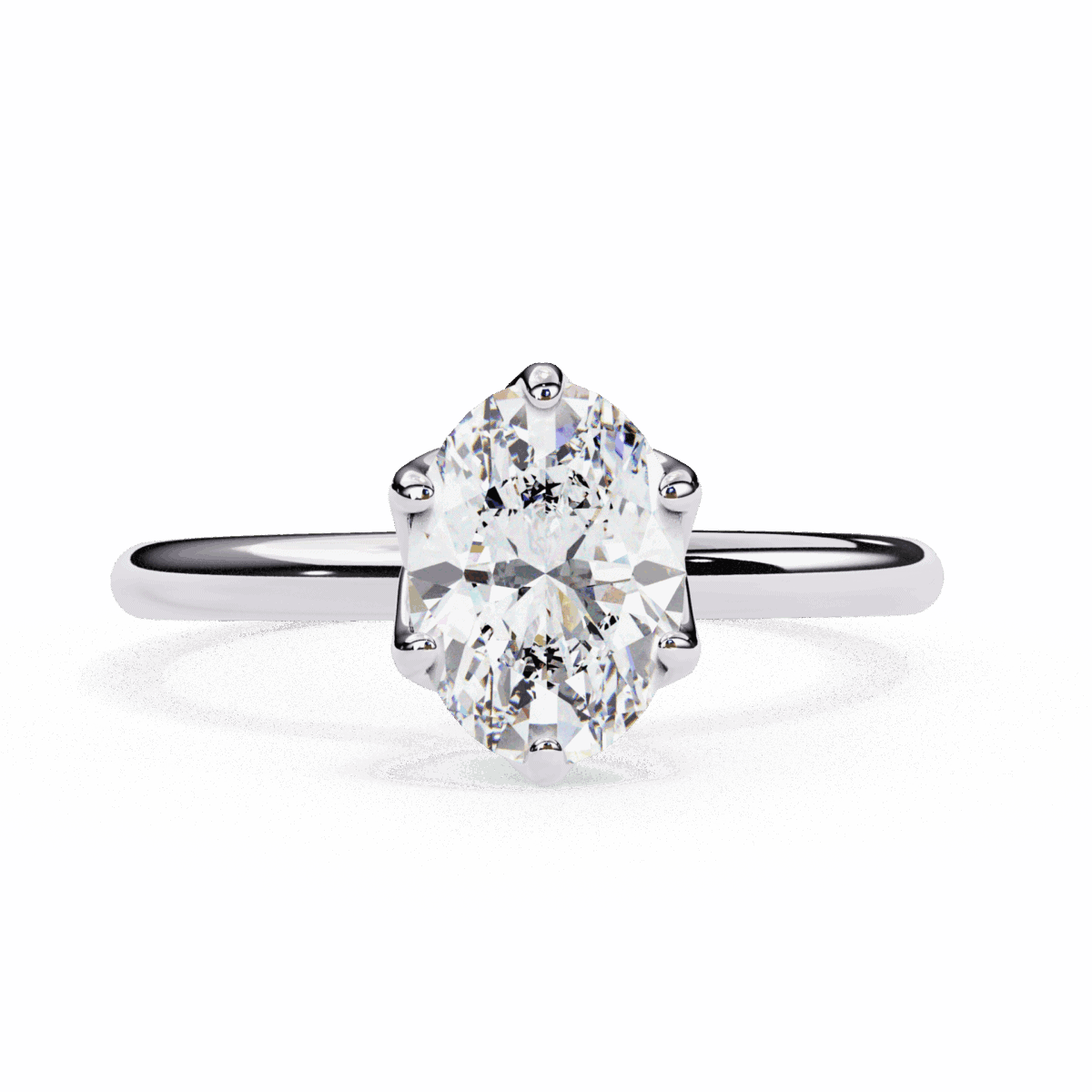2.75 Carat Oval Cut Eternal Solitaire Engagement Ring  Image 1