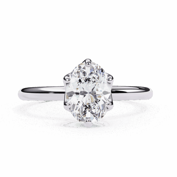 2.75 Carat Oval Cut Eternal Solitaire Engagement Ring
