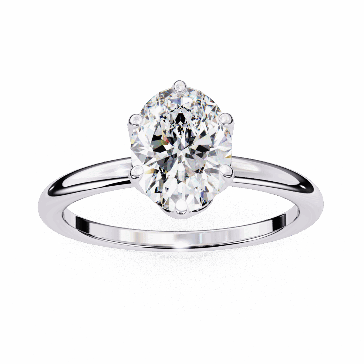 2.75 Carat Oval Cut Eternal Solitaire Engagement Ring  Image 4