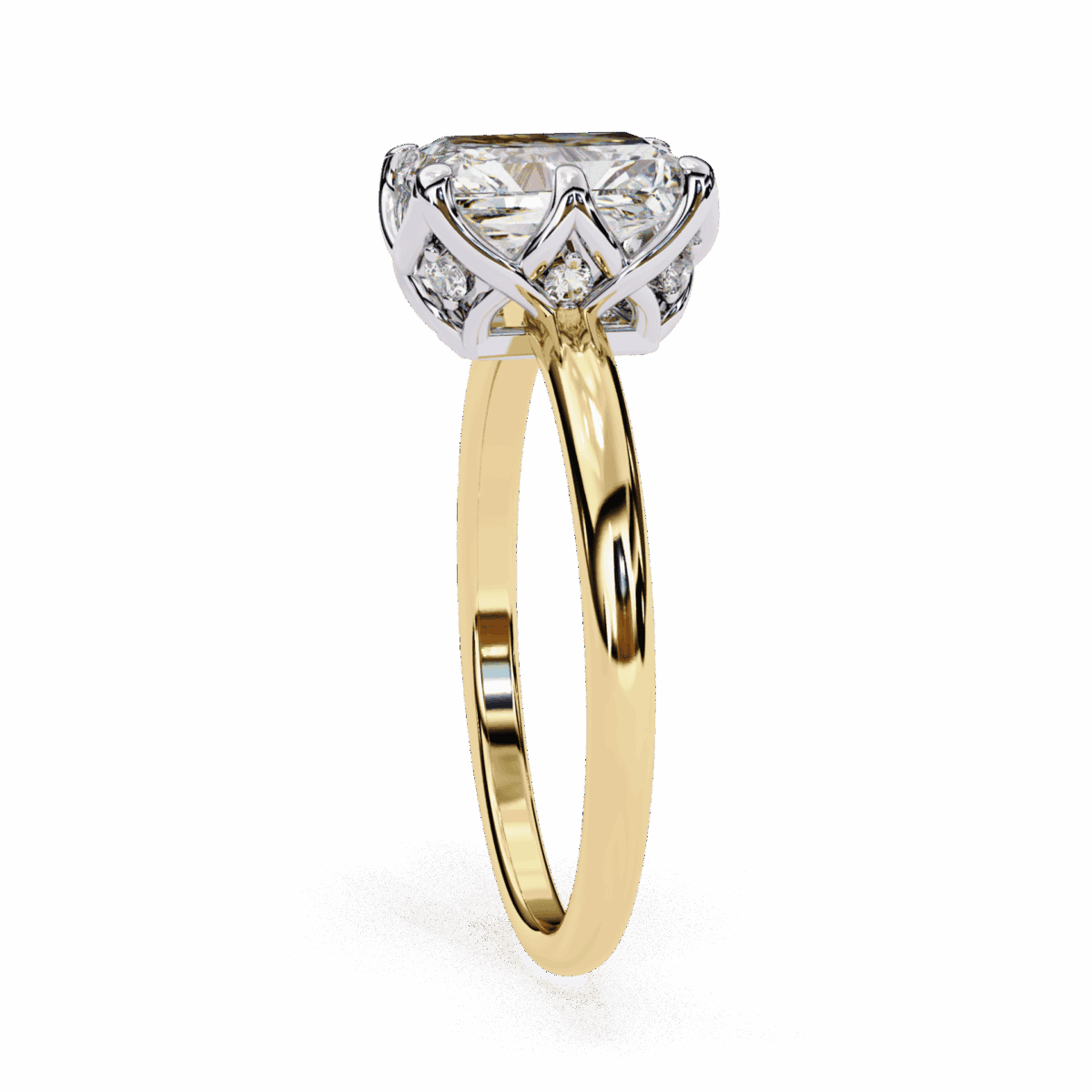 2.25 Carat Emerald Cut Eternal Solitaire Engagement Ring  Image 6