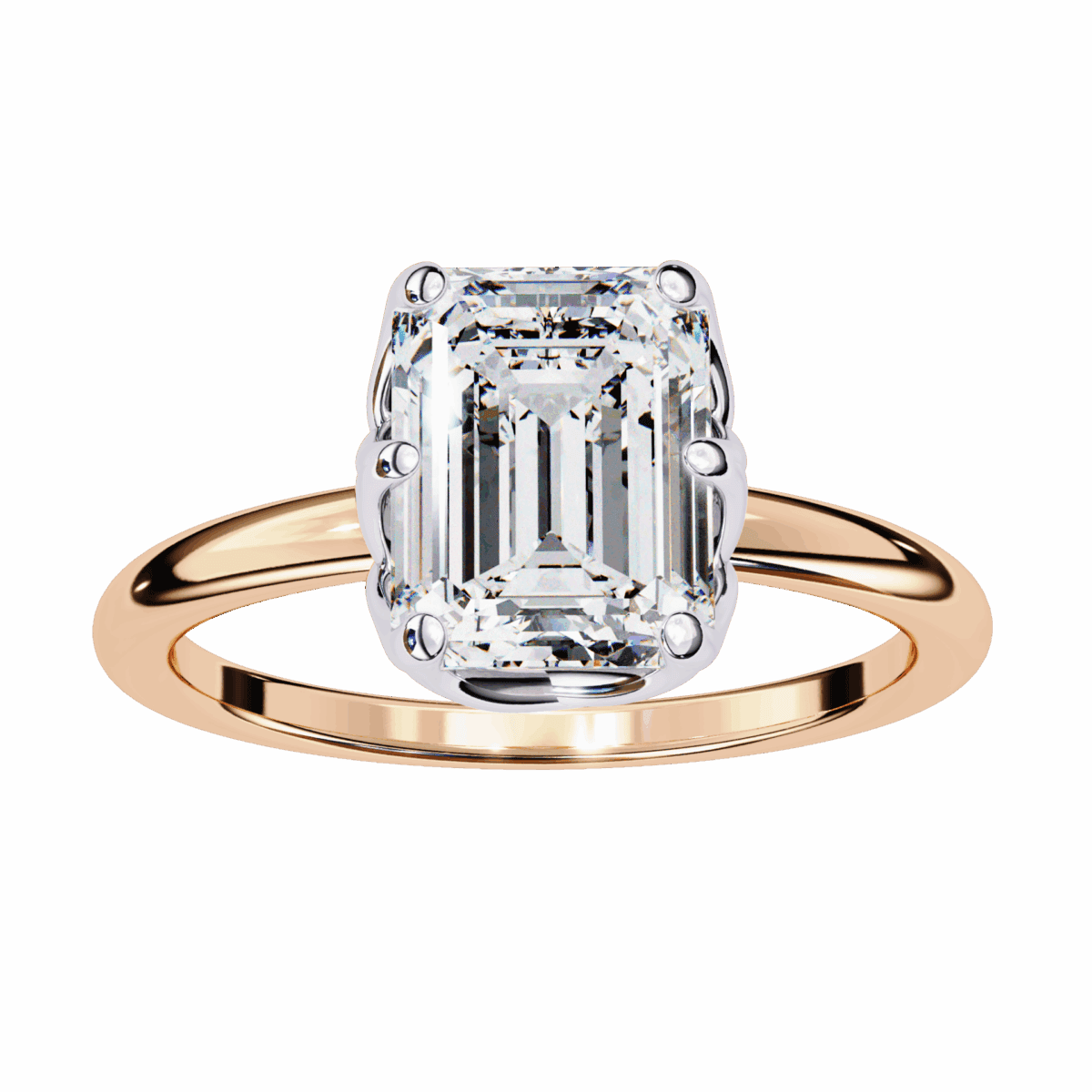 2.25 Carat Emerald Cut Eternal Solitaire Engagement Ring  Image 10