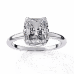 2.5 Carat Radiant Cut Eternal Solitaire Engagement Ring - Image 2