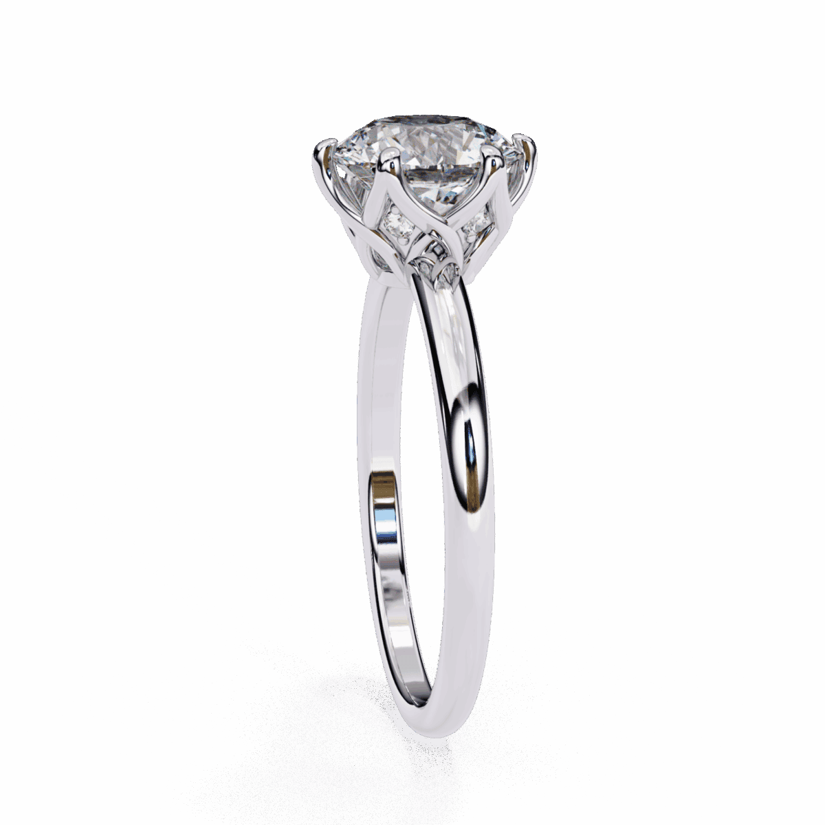 1.5 Carat Round Cut Eternal Solitaire Engagement Ring  Image 2