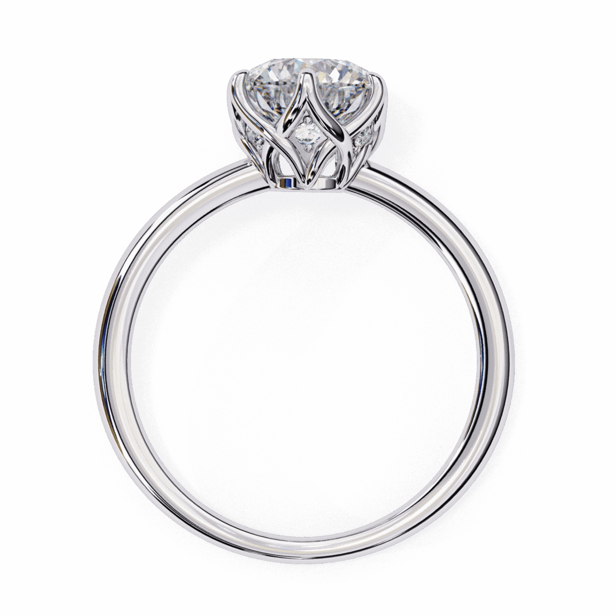 1.5 Carat Round Cut Eternal Solitaire Engagement Ring  Image 3