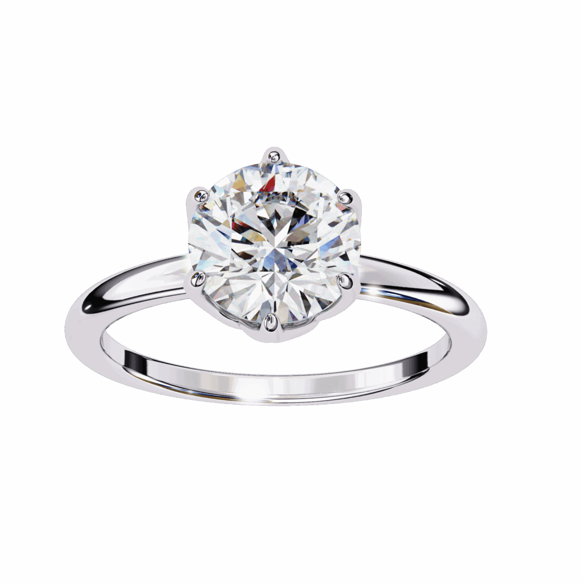 1.5 Carat Round Cut Eternal Solitaire Engagement Ring  Image 4