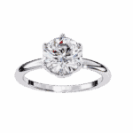 1.5 Carat Round Cut Eternal Solitaire Engagement Ring - Image 4