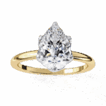 1.75 Carat Pear Cut Eternal Solitaire Engagement Ring - Image 8
