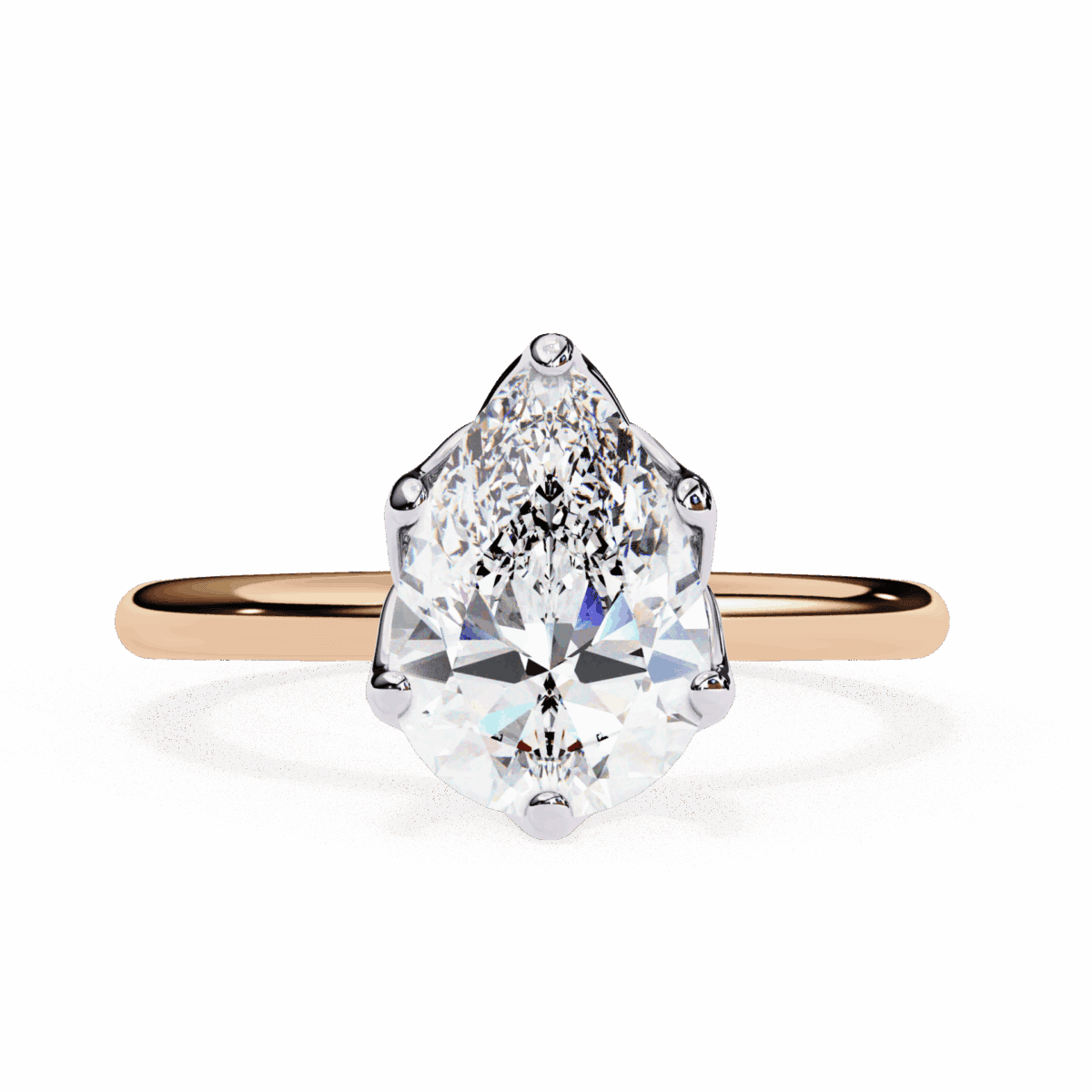 1.75 Carat Pear Cut Eternal Solitaire Engagement Ring  Image 9