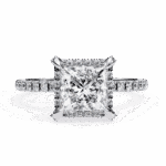 2.5 Carat Princess Cut Forever Solitaire Wedding Ring