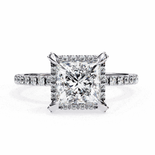 2.5 Carat Princess Cut Forever Solitaire Wedding Ring