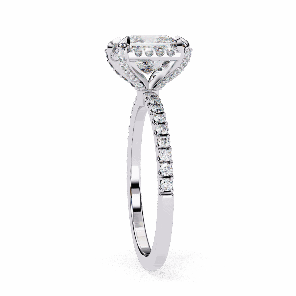 2.5 Carat Princess Cut Forever Solitaire Wedding Ring  Image 2