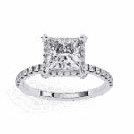 2.5 Carat Princess Cut Forever Solitaire Wedding Ring - Image 4