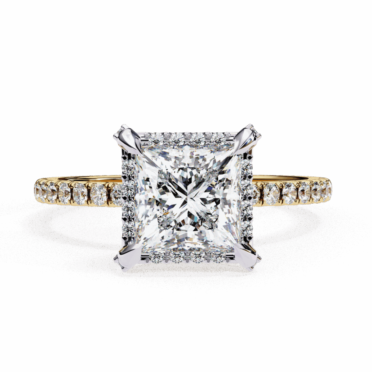 2.5 Carat Princess Cut Forever Solitaire Wedding Ring  Image 5