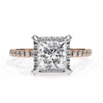 2.5 Carat Princess Cut Forever Solitaire Wedding Ring - Image 9