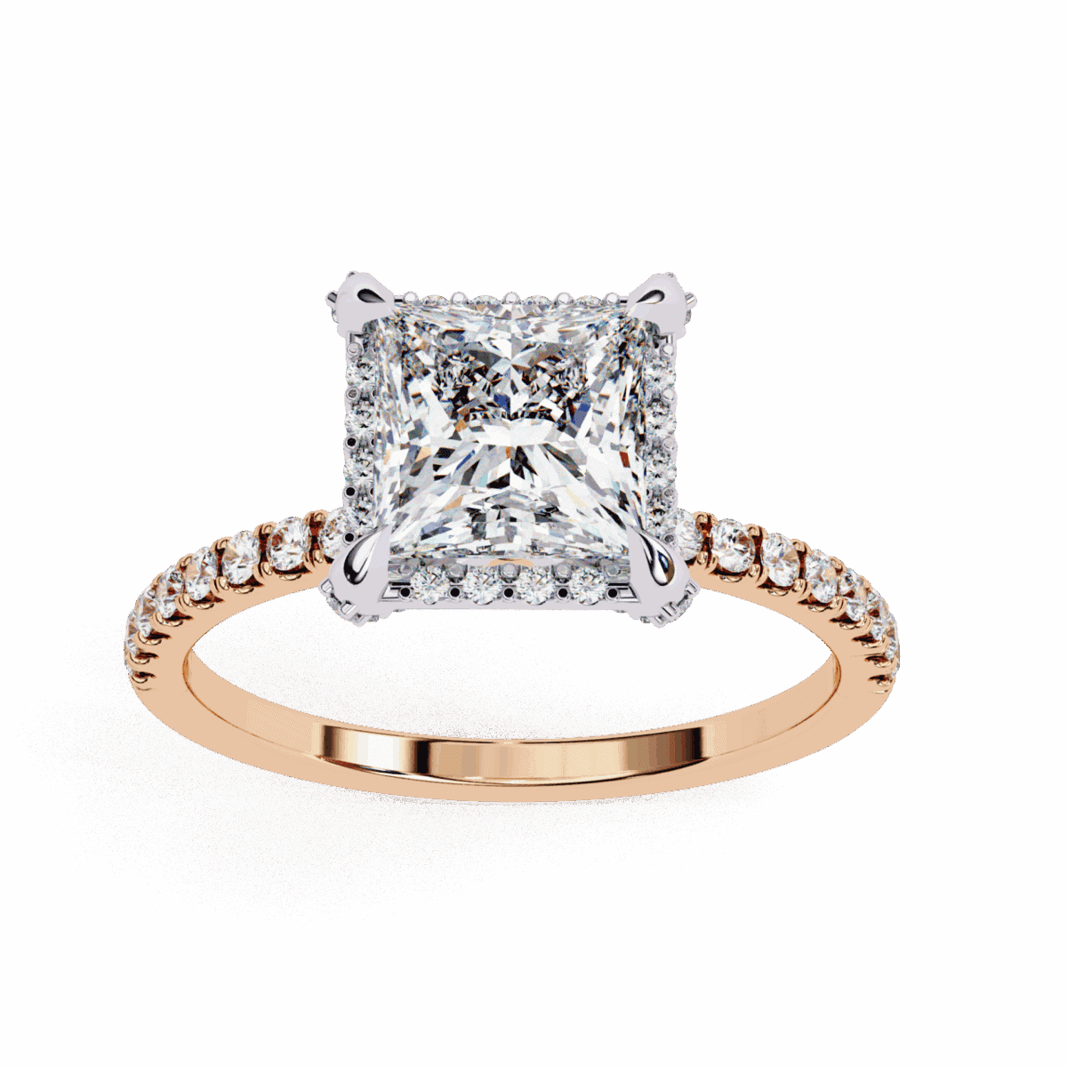 2.5 Carat Princess Cut Forever Solitaire Wedding Ring  Image 12